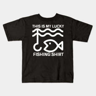 This is my lucky fishing shirt fishing lover Kids T-Shirt